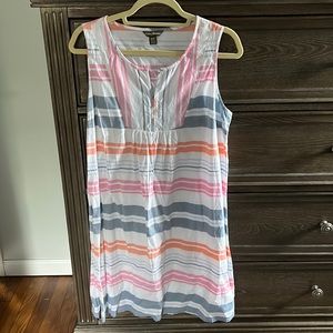 Pastel comfy summer dress. Pink grey s Herbert and baby blue.